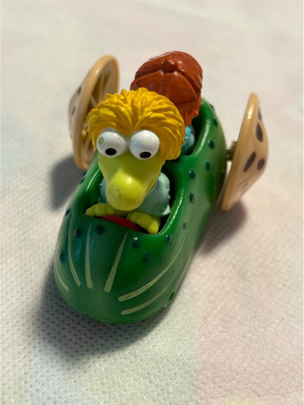 Vintage 1988 McDonalds Fraggle Rock Toy Wembley and Boober in Cucumber Car